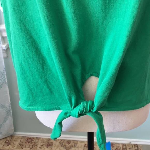 Forever 21 green tie front shirt Size 2XL - Picture 2 of 6